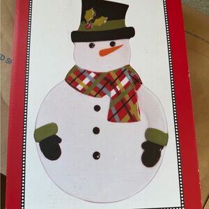 Festive Snowman Candy Plate